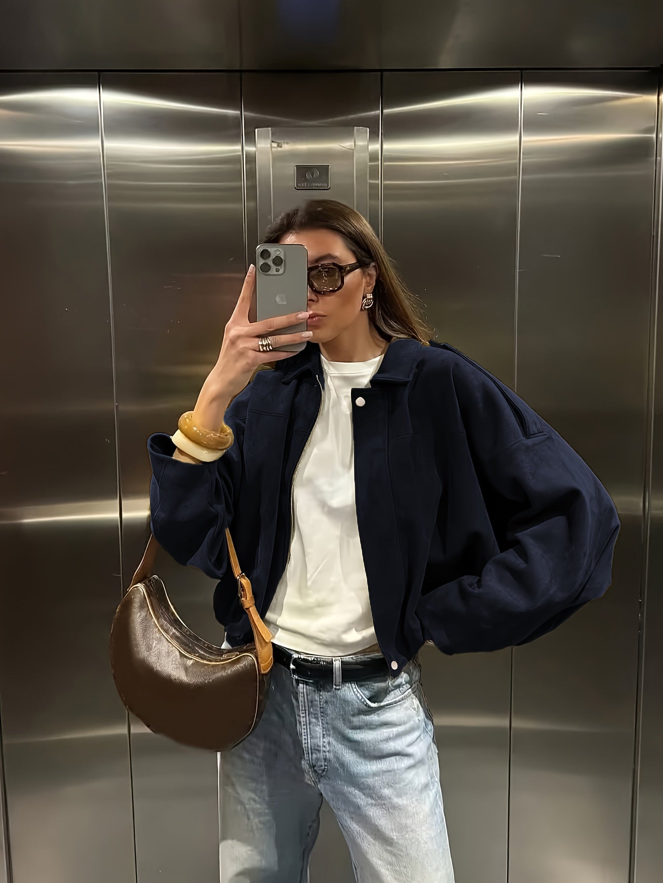 Ariel | Miękka Retro Kurtka Z Sztucznego Zamszu