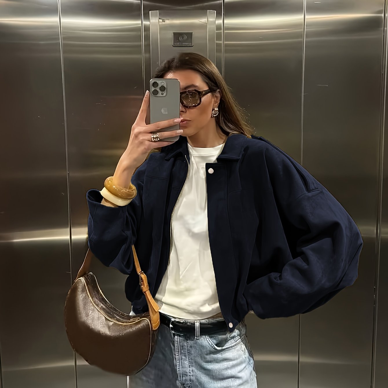 Ariel | Miękka Retro Kurtka Z Sztucznego Zamszu